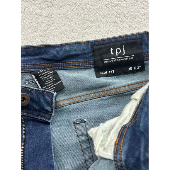 tpj Creators of the Perfect Jean Slim Fit Men's Blue Denim Jeans 35 x 32 - Picture 4 of 5